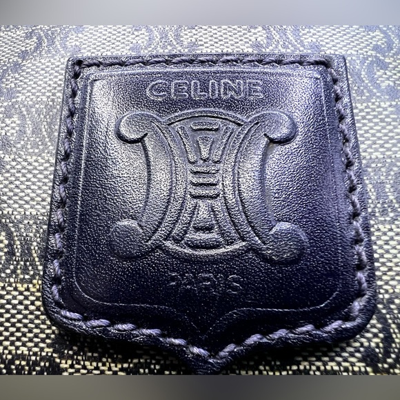 CELINE Macadam Boston Tote Bag M03 Navy Tan Cream PVC Leather - COA INCLUDED! - Picture 6 of 17